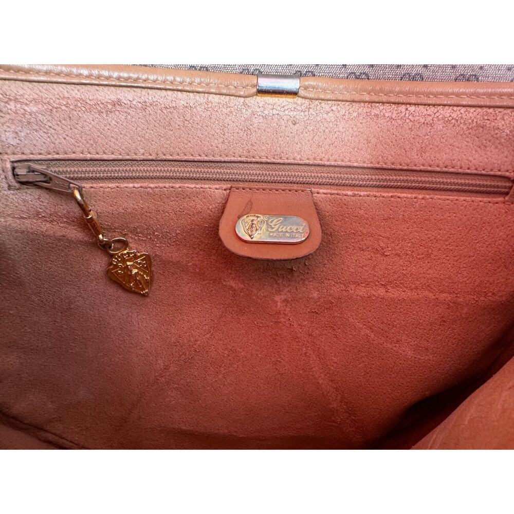 🤎💍😎 Vtg EUC Gucci Guccissima 2-way Micro-monogram Crossbody Bag - Picture 9 of 16